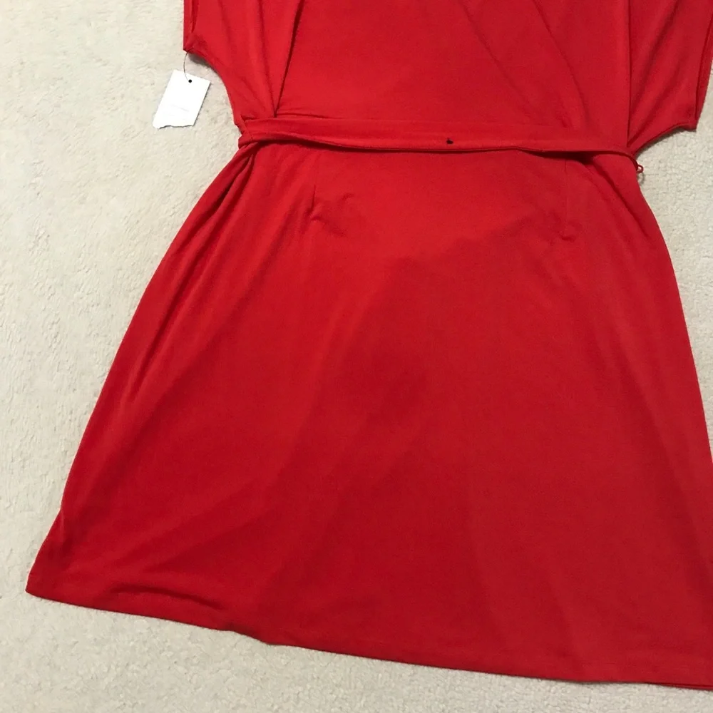 Nine West Faux Wrap Mini Dress Red Size 3X